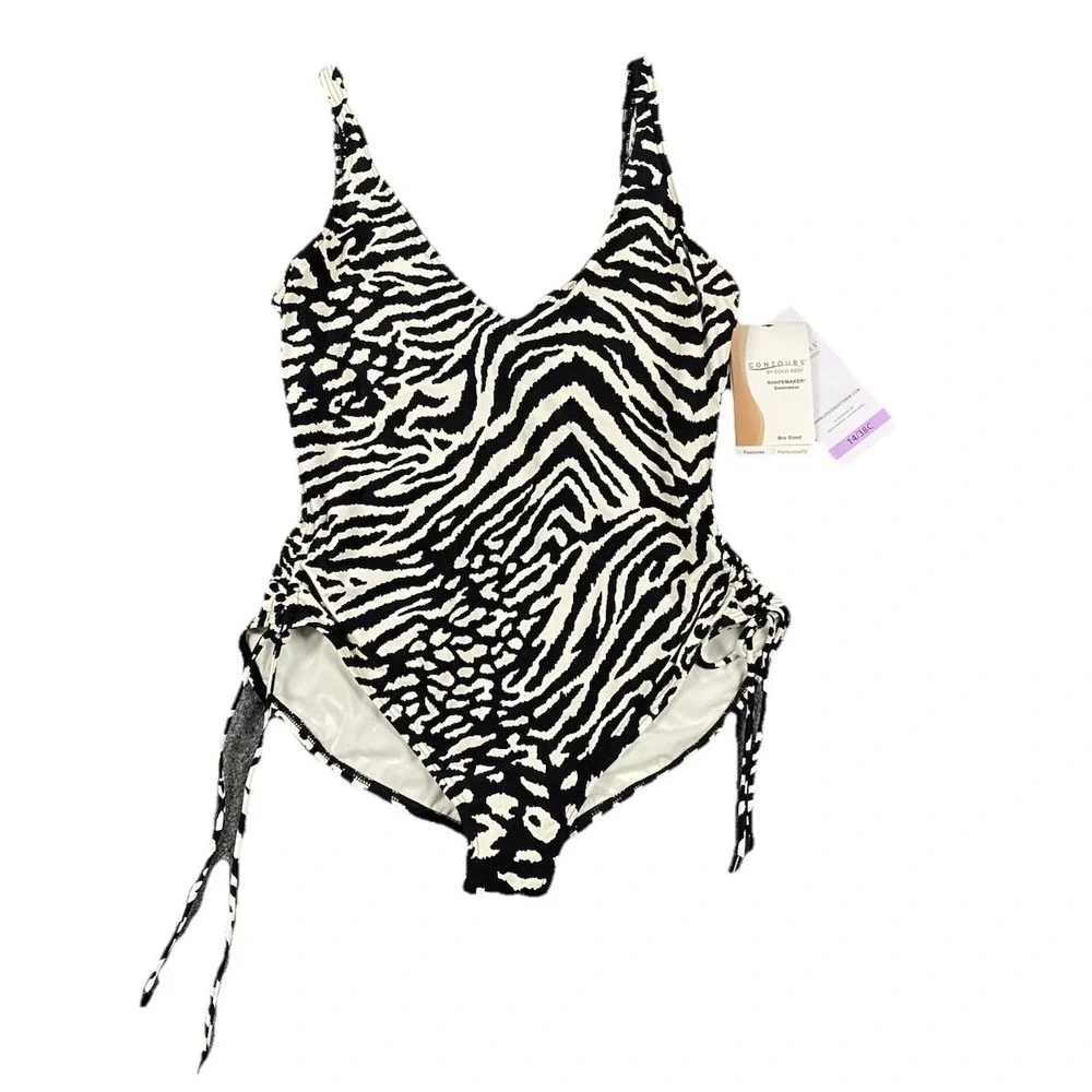 COCO REEF CONTOURS Shapemaker Stellar Shirring UW One PC Swimsuit Size 14/38C - Picture 1 of 6